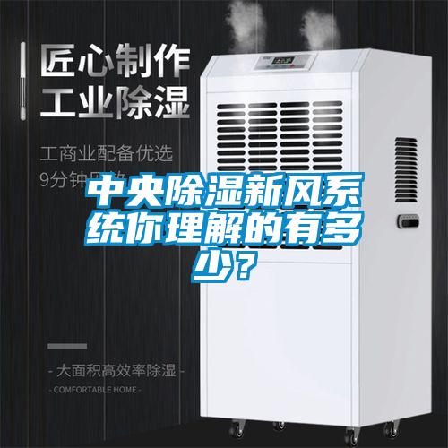 中央除濕新風(fēng)系統(tǒng)你理解的有多少?