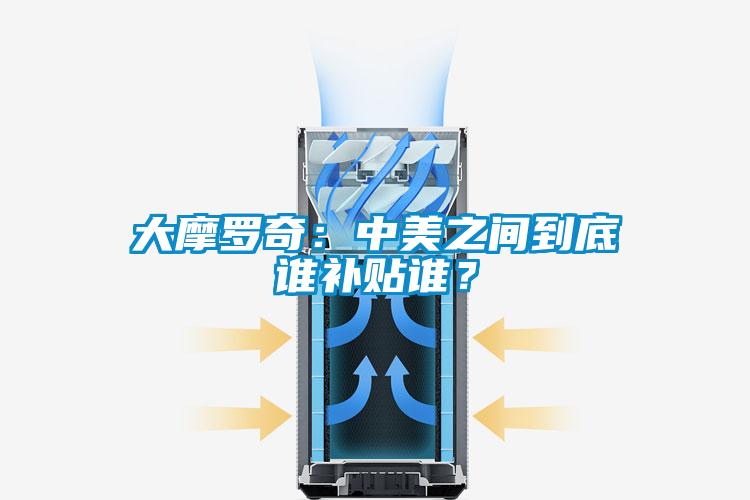 大摩羅奇:中美之間到底誰補貼誰?