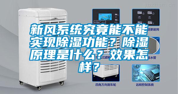 新風系統究竟能不能實現除濕功能？除濕原理是什么？效果怎樣？