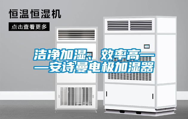 潔凈加濕、效率高——安詩曼電極加濕器