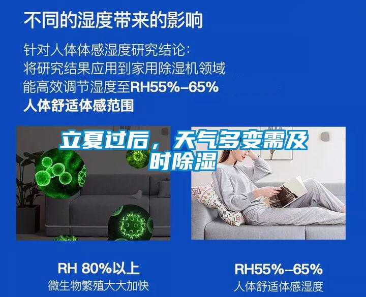 立夏過后，天氣多變需及時除濕