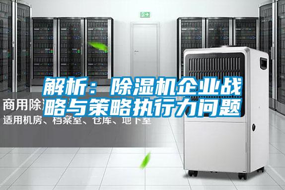 解析：除濕機企業戰略與策略執行力問題