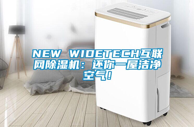 NEW WIDETECH互聯網除濕機:還你一屋潔凈空氣!