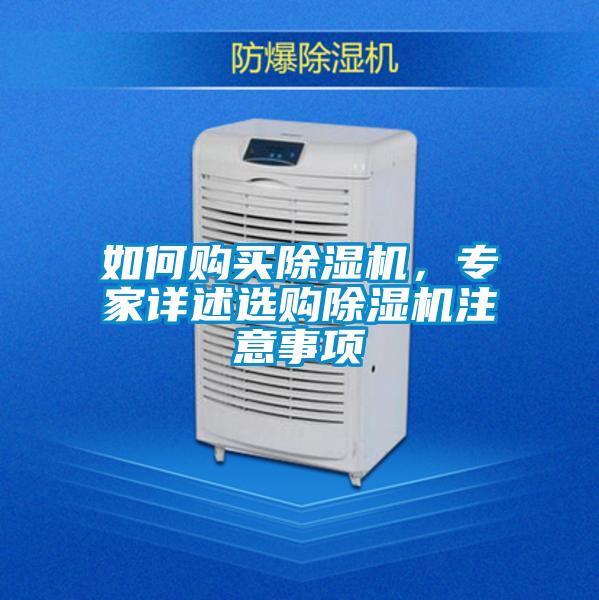 如何購買除濕機，專家詳述選購除濕機注意事項