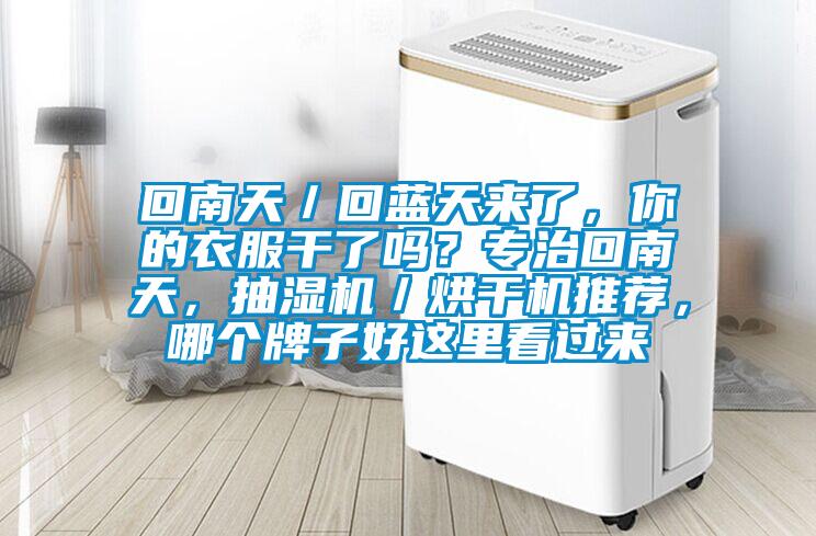 回南天／回藍(lán)天來了，你的衣服干了嗎？專治回南天，抽濕機／烘干機推薦，哪個牌子好這里看過來