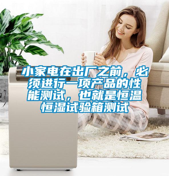 小家電在出廠之前,必須進行一項產品的性能測試,也就是恒溫恒濕試驗箱測試