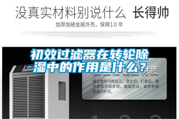 初效過濾器在轉輪除濕中的作用是什么？