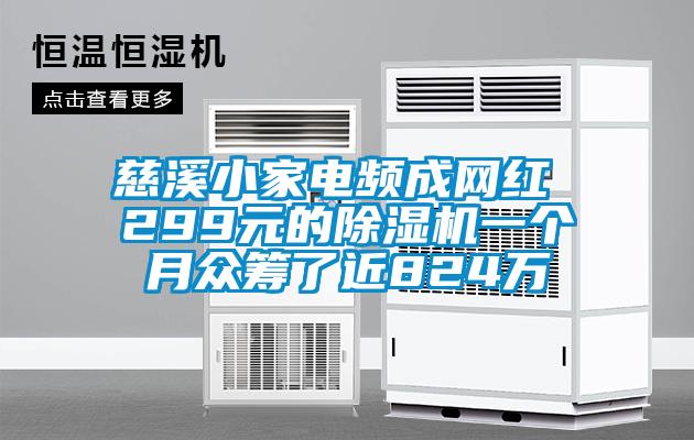 慈溪小家電頻成網紅 299元的除濕機一個月眾籌了近824萬