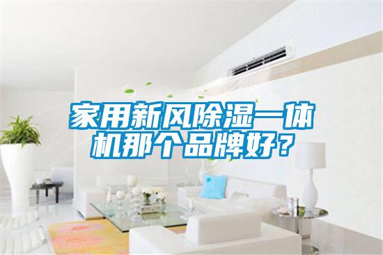 家用新風除濕一體機那個品牌好？