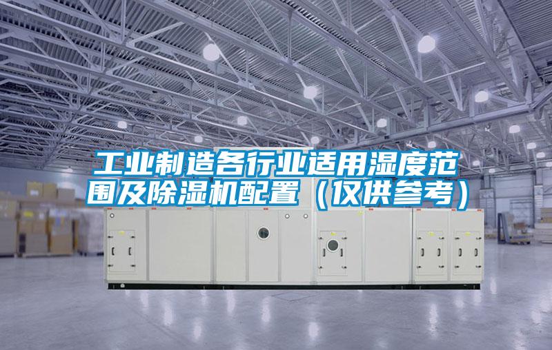 工業制造各行業適用濕度范圍及除濕機配置（僅供參考）