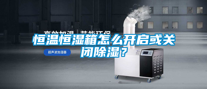 恒溫恒濕箱怎么開啟或關閉除濕？