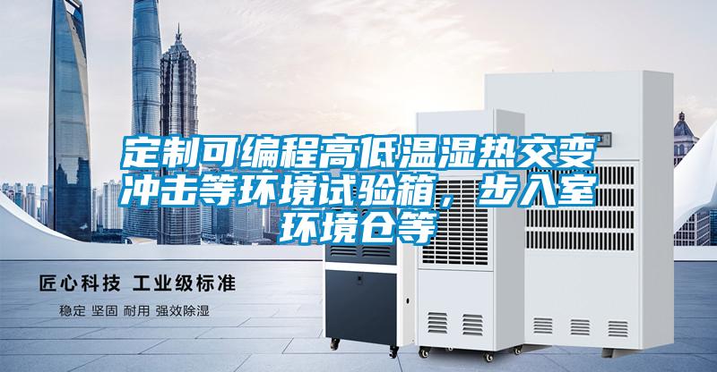 定制可編程高低溫濕熱交變沖擊等環境試驗箱，步入室環境倉等