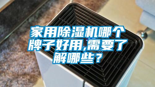 家用除濕機哪個牌子好用,需要了解哪些?