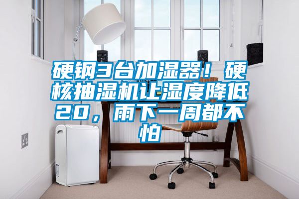 硬鋼3臺加濕器！硬核抽濕機讓濕度降低20，雨下一周都不怕