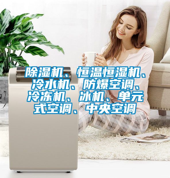 除濕機(jī)、恒溫恒濕機(jī)、冷水機(jī)、防爆空調(diào)、冷凍機(jī)、冰機(jī)、單元式空調(diào)、中央空調(diào)