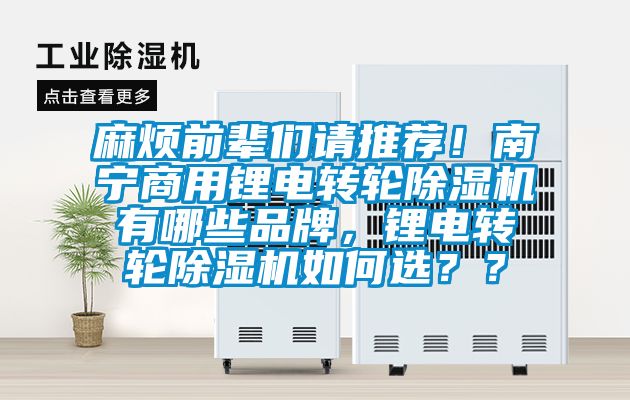 麻煩前輩們請推薦!南寧商用鋰電轉輪除濕機有哪些品牌,鋰電轉輪除濕機如何選??