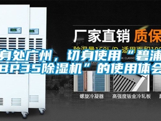 行業新聞身處廣州，切身使用“碧浦BP35除濕機”的使用體會
