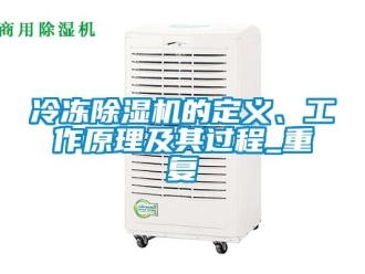 行業(yè)新聞冷凍除濕機(jī)的定義、工作原理及其過程_重復(fù)