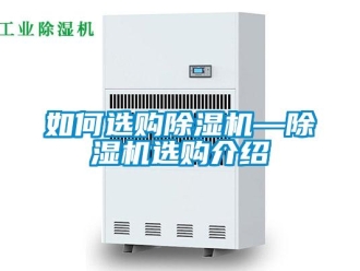 行業(yè)新聞如何選購除濕機—除濕機選購介紹