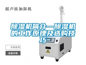 行業新聞除濕機簡介—除濕機的工作原理及選購技巧