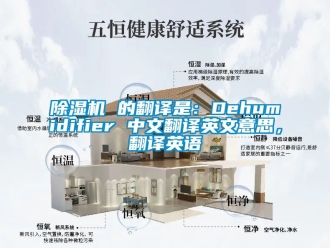 企業新聞除濕機 的翻譯是：Dehumidifier 中文翻譯英文意思，翻譯英語