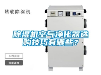 行業新聞除濕機空氣凈化器選購技巧有哪些？