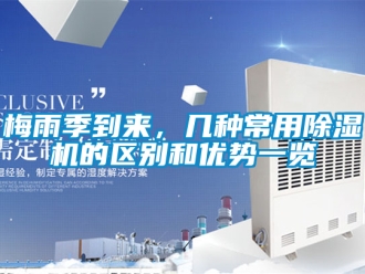 行業新聞梅雨季到來，幾種常用除濕機的區別和優勢一覽
