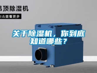 行業新聞關于除濕機，你到底知道哪些？