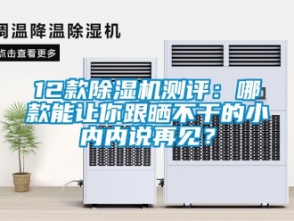 企業新聞12款除濕機測評：哪款能讓你跟曬不干的小內內說再見？