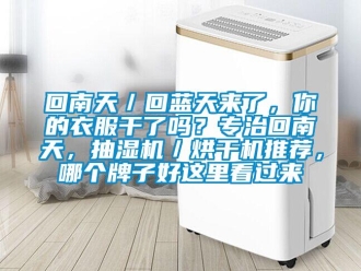 企業(yè)新聞回南天／回藍(lán)天來了，你的衣服干了嗎？專治回南天，抽濕機(jī)／烘干機(jī)推薦，哪個(gè)牌子好這里看過來