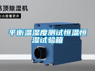 知識(shí)百科平衡溫濕度測(cè)試恒溫恒濕試驗(yàn)箱