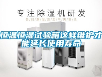 知識百科恒溫恒濕試驗箱這樣維護才能延長使用壽命
