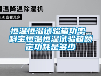 知識百科恒溫恒濕試驗箱功率 科寶恒溫恒濕試驗箱額定功耗是多少