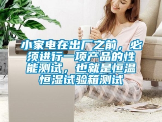 知識百科小家電在出廠之前，必須進行一項產品的性能測試，也就是恒溫恒濕試驗箱測試