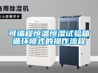 知識百科可編程恒溫恒濕試驗箱循環模式的操作流程