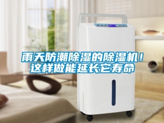 知識百科雨天防潮除濕的除濕機！這樣做能延長它壽命