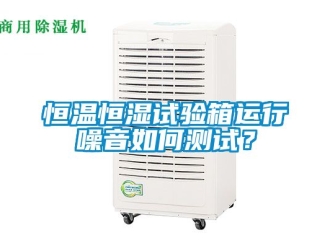 知識百科恒溫恒濕試驗箱運行噪音如何測試？