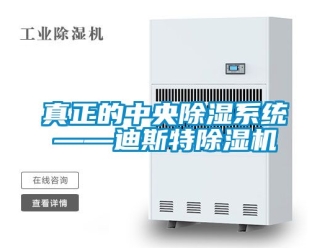 行業(yè)新聞真正的中央除濕系統(tǒng)——迪斯特除濕機