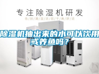 企業新聞除濕機抽出來的水可以飲用或養魚嗎？