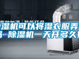 行業新聞除濕機可以將濕衣服弄干嗎 除濕機一天開多久好