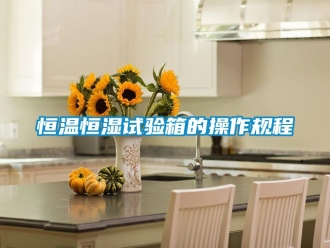 知識(shí)百科恒溫恒濕試驗(yàn)箱的操作規(guī)程