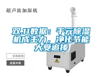 行業(yè)新聞雙.11數(shù)據(jù)：千元除濕機(jī)成主力，凈化節(jié)能大受追捧