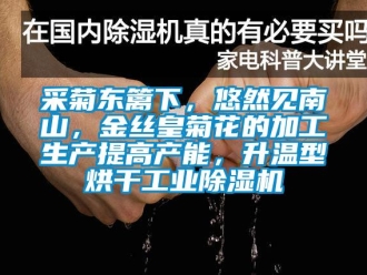 企業(yè)新聞采菊東籬下，悠然見南山，金絲皇菊花的加工生產(chǎn)提高產(chǎn)能，升溫型烘干工業(yè)除濕機(jī)