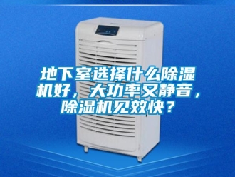 行業新聞地下室選擇什么除濕機好，大功率又靜音，除濕機見效快？