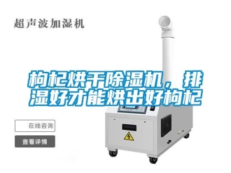 企業(yè)新聞枸杞烘干除濕機(jī)，排濕好才能烘出好枸杞