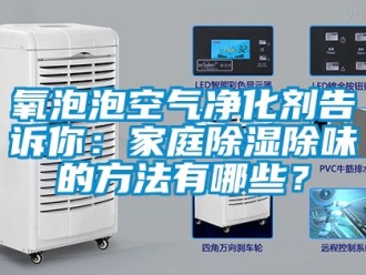 企業新聞氧泡泡空氣凈化劑告訴你：家庭除濕除味的方法有哪些？