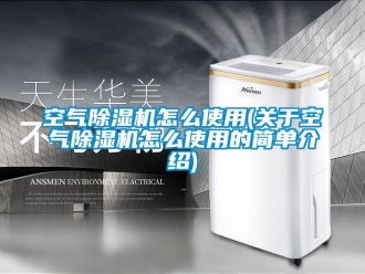 行業新聞空氣除濕機怎么使用(關于空氣除濕機怎么使用的簡單介紹)