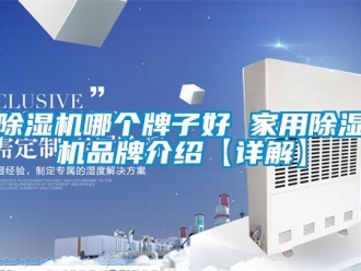 企業新聞除濕機哪個牌子好 家用除濕機品牌介紹【詳解】