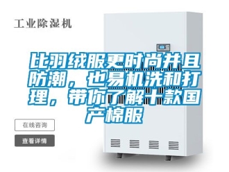 企業新聞比羽絨服更時尚并且防潮，也易機洗和打理，帶你了解十款國產棉服