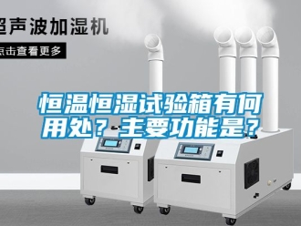 知識百科恒溫恒濕試驗箱有何用處？主要功能是？